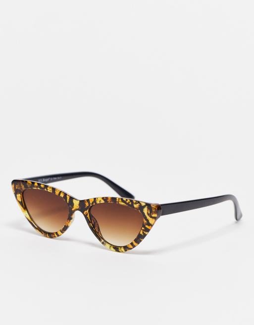 Gafas de sol estilo ojos de gato con estampado de tigre de AJ Morgan