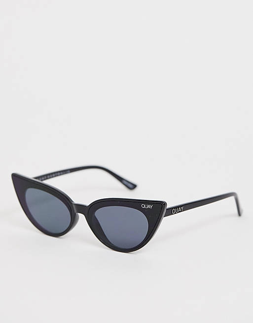 Gafas de sol estilo ojos de gato en negro Shine On de Quay Australia
