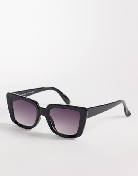 Gafas de sol grandes negras rectangulares con lentes marrones Winners Circle de AJ Morgan - view 1