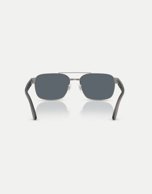 Gafas de sol gris plomo con montura cuadrada y lentes azules de Ray-Ban, 3 de 3