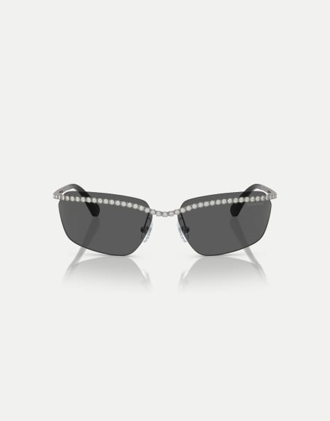 Gafas de sol gris plomo con montura irregular y lentes grises Sk7001 de Swarovski - view 1