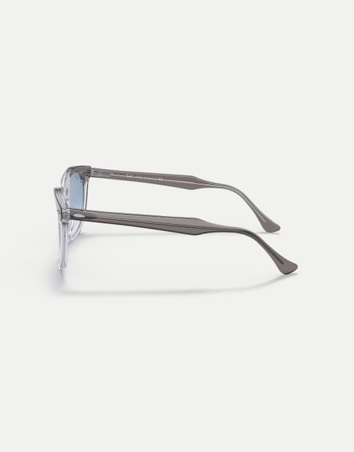 Gafas de sol grises y transparentes cuadradas con lentes azules Hawkeye de Ray-Ban, 3 de 3