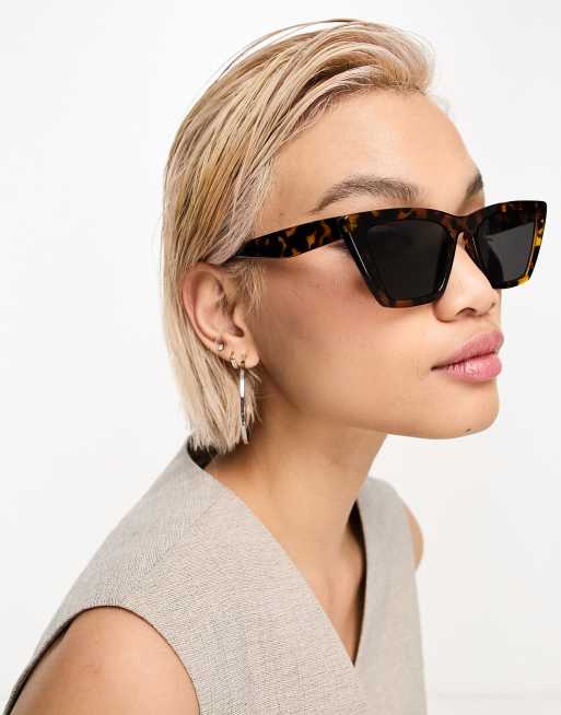 Gafas de sol cuadradas de carey de ASOS DESIGN