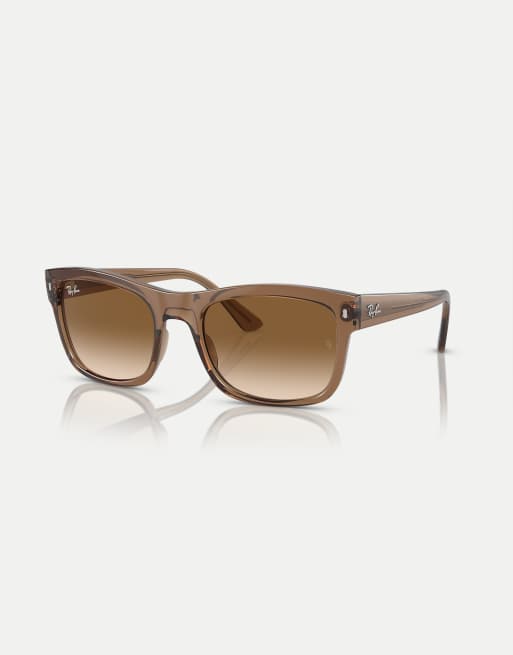 Gafas de sol marrón claro trasparente cuadradas con lentes marrones RB4428 de Ray-Ban, 3 de 3