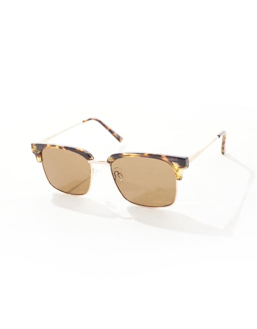 Gafas de sol marrón clásicas con diseño retro de River Island, 4 de 4