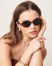 Gafas de sol marrones de estilo aviador con montura rectangular de ASOS DESIGN