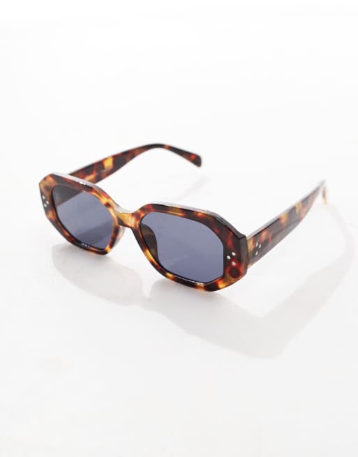Gafas de sol marrón efecto carey hexagonales Top Grade de AJ Morgan , 2 de 3