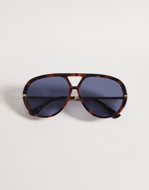 Gafas de sol marrón efecto carey ovaladas de estilo aviador con lentes tintadas Eliiana de ALDO, 3 de 3