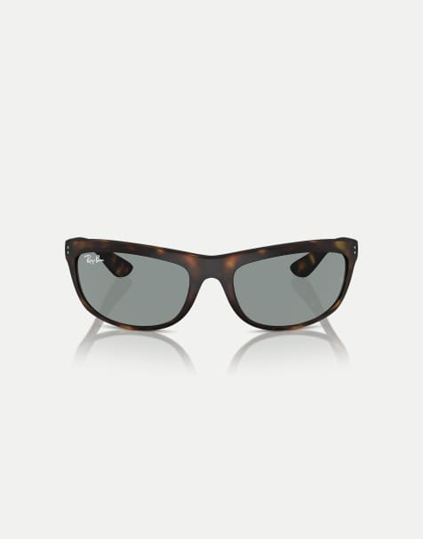 Gafas de sol marrón efecto carey rectangulares con lentes azules Balorama de Ray-Ban - view 1