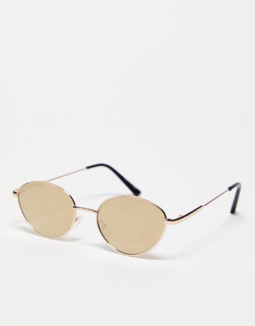 Gafas de sol marrones con lentes redondas de Mango