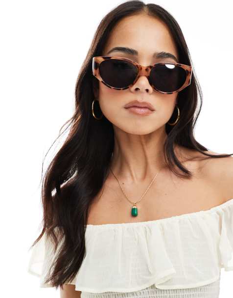 Gafas de sol marrones ovaladas extragrandes de New Look - view 1