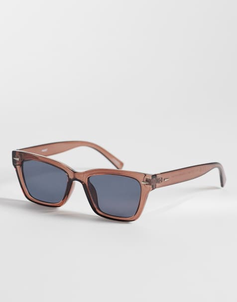 Gafas de sol marrones rectangulares de estilo retro de Pieces - view 1