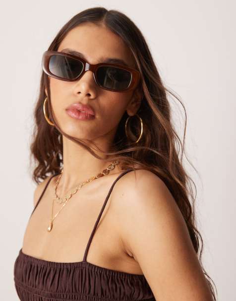 Gafas de sol marrones rectangulares de Jeepers Peepers - view 1