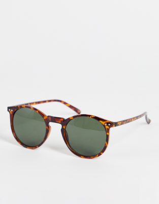 Gafas de sol marrones redondas de Jack & Jones
