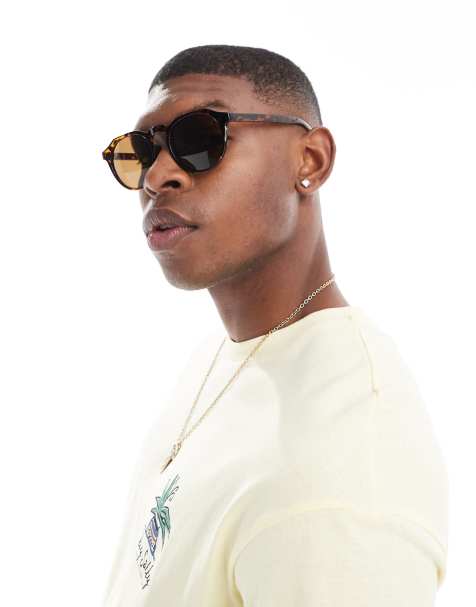 Gafas de sol marrones redondas de Selected Homme - view 1