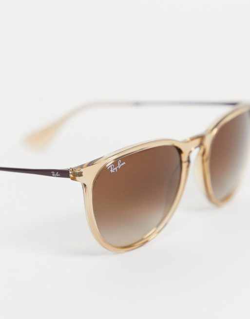 Gafas de sol marrones y redondas para mujer de Ray Ban ASOS