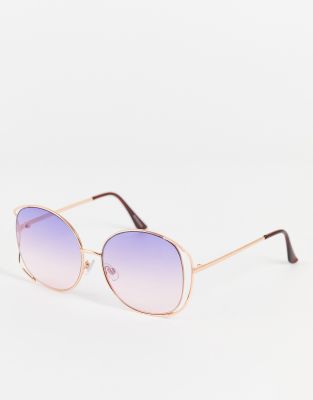 Gafas de sol moradas con lentes degradadas cuadradas de Madein.