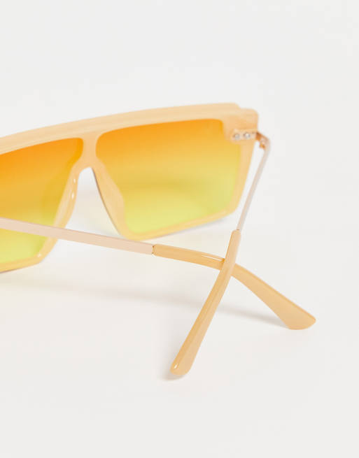 Gafas de sol naranja degradado estilo visor de Jeepers Peepers, 3 de 4