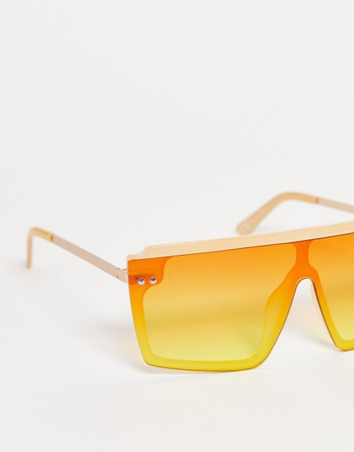 Gafas de sol naranja degradado estilo visor de Jeepers Peepers, 4 de 4