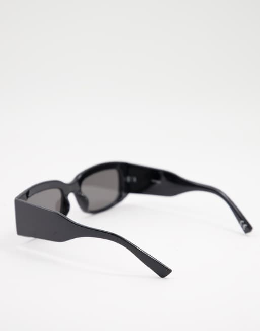 Gafas de sol negras con cuadrada mediana patillas anchas de ASOS DESIGN | ASOS