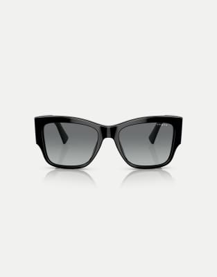 Gafas de sol negras con montura cuadrada y lentes grises de Vogue - view 1