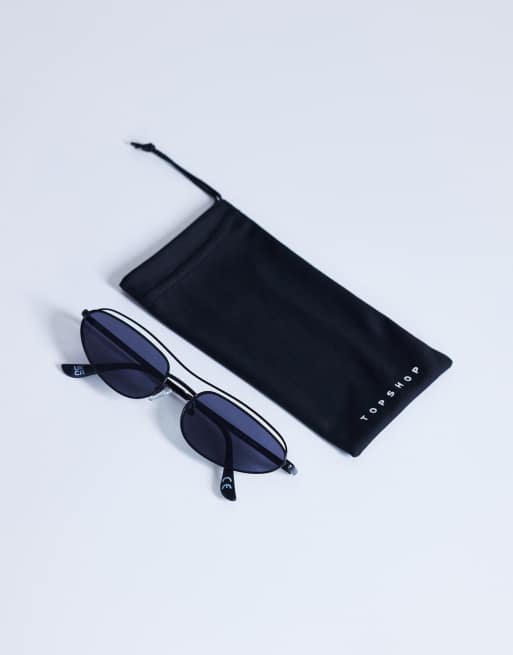 Gafas de sol negras con montura de metal Mexico de Topshop, 3 de 3
