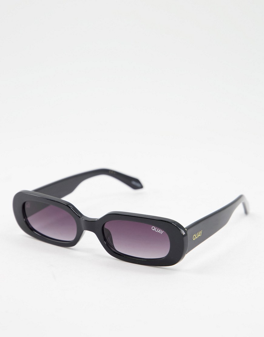 gafas de sol negras con montura redonda almond de quay-negro