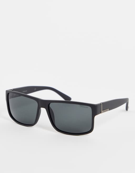 Gafas de sol negras con parte superior plana de Polaroid