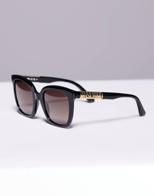 Gafas de sol negras cuadradas de Moschino , 2 de 3