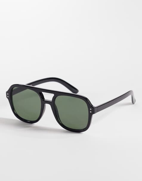 Gafas de sol negras cuadradas, gruesas y extragrandes exclusivas de Kaiia - view 1