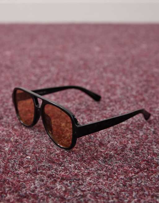 Gafas de sol negras de aviador unisex de Reclaimed Vintage , 2 de 3