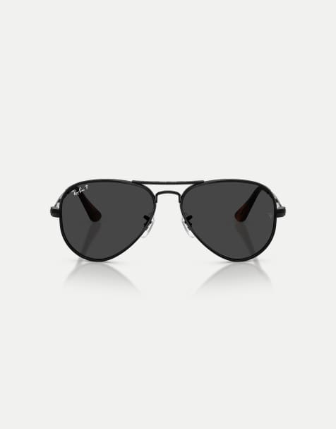 Gafas de sol negras de estilo aviador con lentes negras polarizadas Aviator Max Pilot de Ray-Ban - view 1