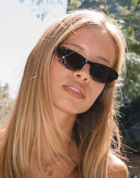 Gafas de sol negras de estilo deportivo Gia de Lu Goldie - view 1
