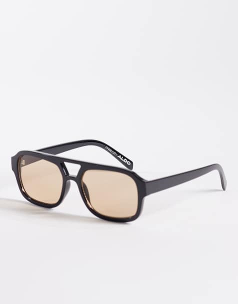 Gafas de sol negras estilo aviador con lentes marrones Afohal de ALDO - view 1