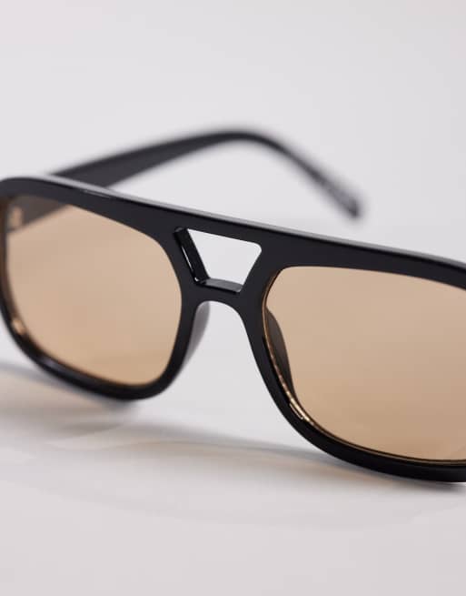 Gafas de sol negras estilo aviador con lentes marrones Afohal de ALDO, 2 de 3
