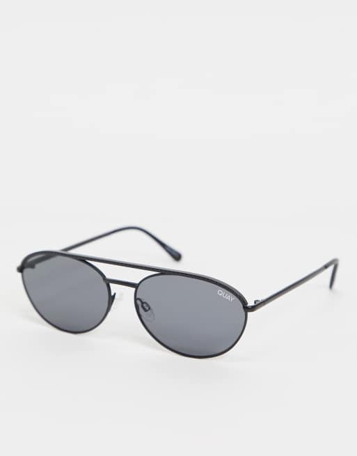 Gafas de sol negras estilo aviador Easily Amused de Quay Australia