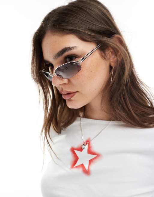 Gafas de sol negras estrechas de metal Helix de AIRE