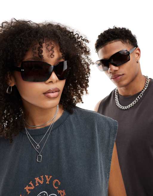 Gafas de sol negras extragrandes con lentes marrones Sirius-b de Spitfire