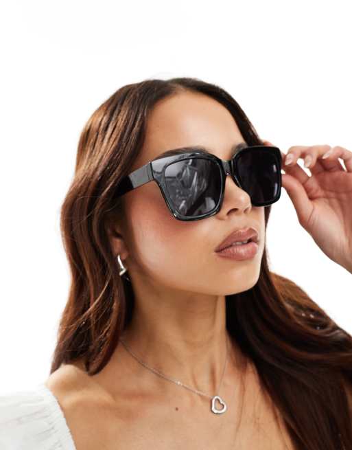 Gafas de sol negras extragrandes cuadradas de Mango