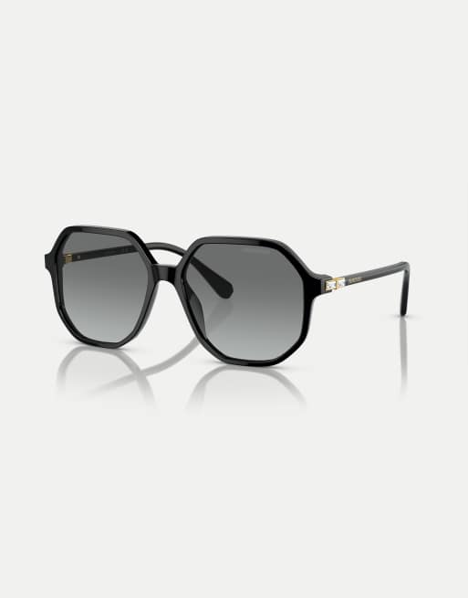 Gafas de sol negras irregulares con lentes grises SK6003 de Swarovski, 3 de 3