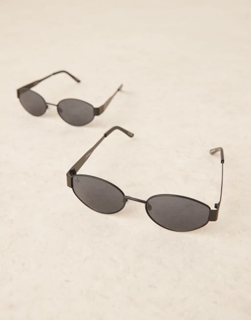 Gafas de sol negras ovaladas de metal de Jeepers Peepers, 2 de 3
