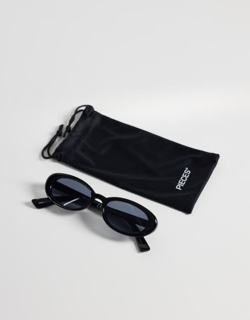 Gafas de sol negras ovaladas de Pieces, 2 de 3