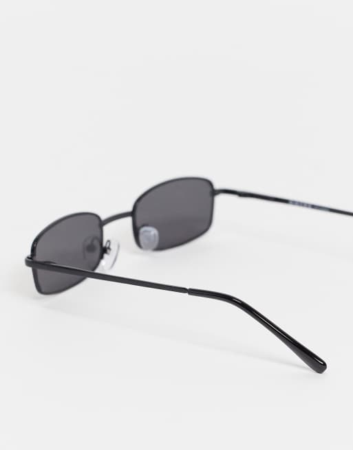 Gafas de sol negras ovaladas pequeñas estilo años 90 de Pieces, 2 de 4