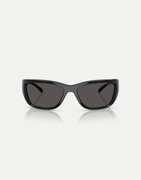 Gafas de sol negras rectangulares con lentes grises Bubblewrap de Arnette - view 1
