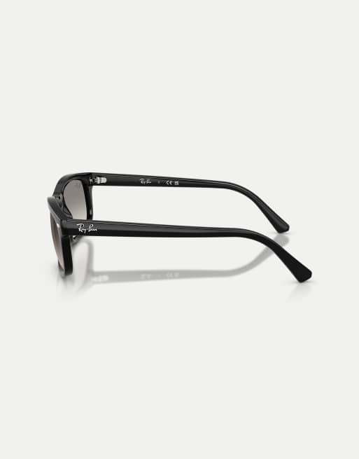 Gafas de sol negras rectangulares con lentes grises RB2224 de Ray-Ban, 4 de 4