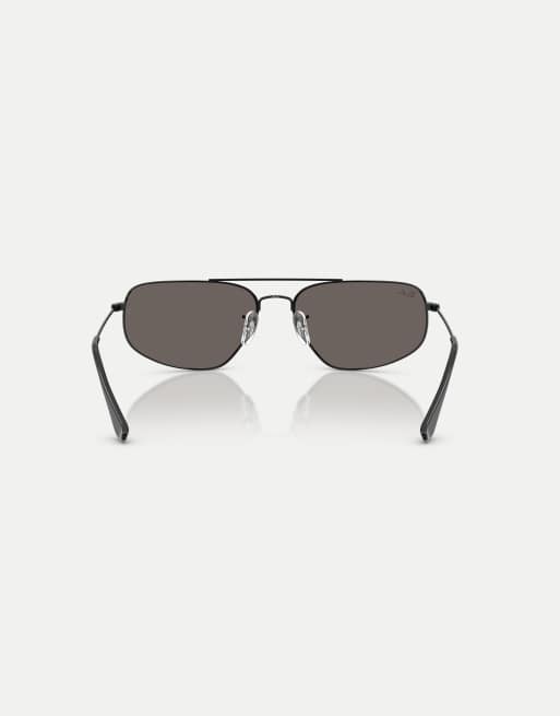 Gafas de sol negras rectangulares con lentes grises RB3780 de Ray-Ban, 3 de 4