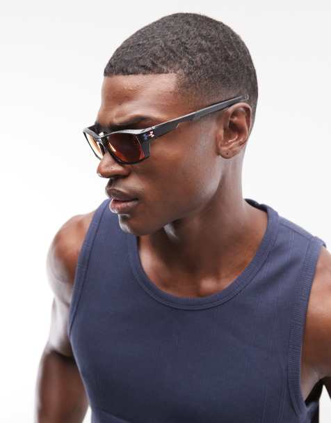 Gafas de sol negras rectangulares con lentes rojas Fanatical de Under Armour - view 1