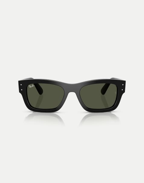 Gafas de sol negras rectangulares con lentes verdes Joseph de Ray-Ban - view 1