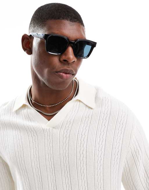 Gafas de sol negras rectangulares de Jack & Jones, 3 de 3