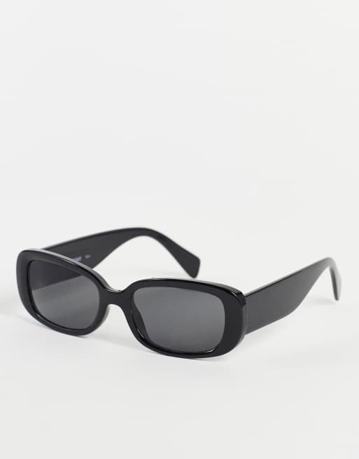 Gafas de sol negras rectangulares Run de Weekday